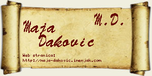Maja Daković vizit kartica
